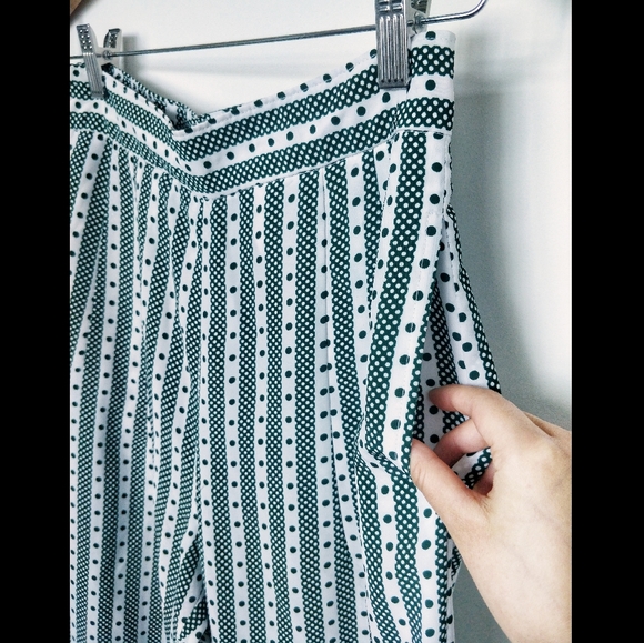 Vintage green striped 2 pc set - Picture 6 of 8